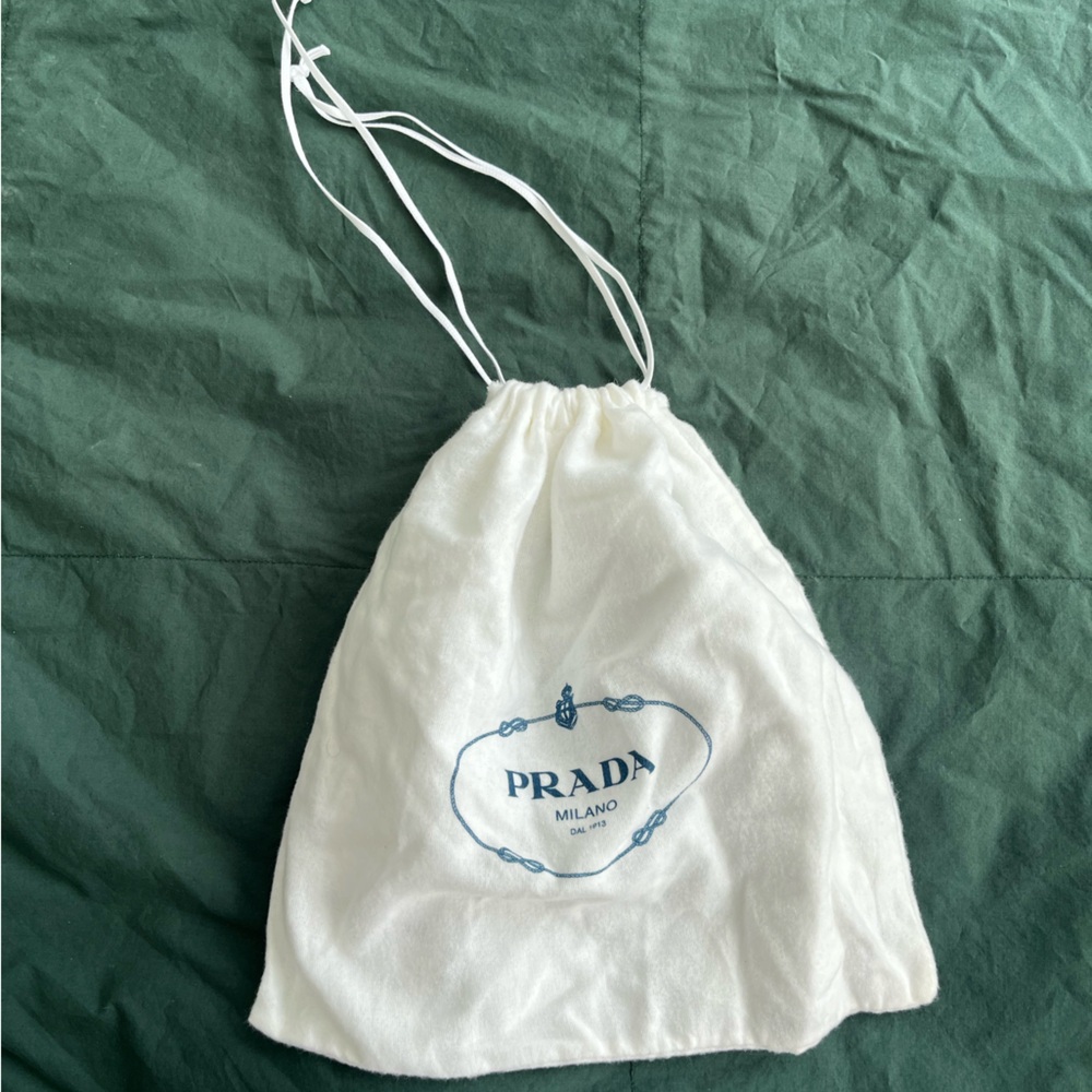 Prada White Drawstring Dust Bag